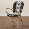 Baxton Studio Wallis Modern French Two-Tone Black and White Weaving and Natural Rattan Indoor Dining Chair 226-13114-ZORO - alternate 2